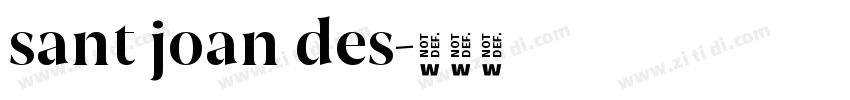 sant joan des字体转换